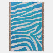 Zebra Blau und Weiß Decke (Vorderseite Vertikal)