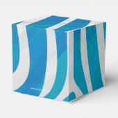 Zebra Blau und Weiß Geschenkschachtel (Rückseite)