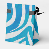 Zebra Blau und Weiß Geschenkschachtel (Rückseite)