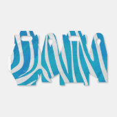 Zebra Blau und Weiß Geschenkschachtel (Ungefaltet)