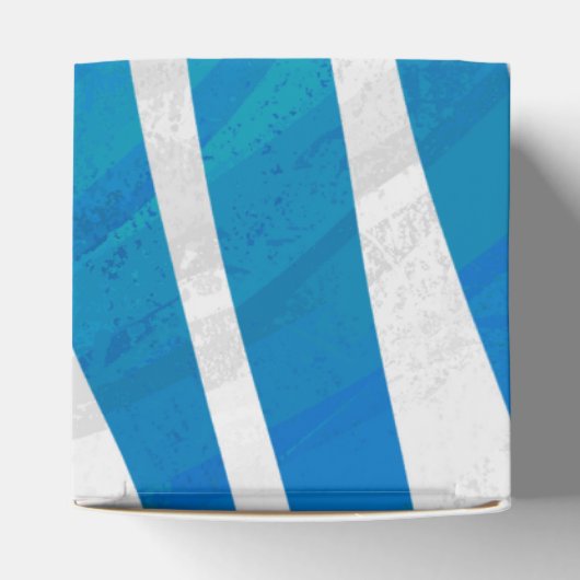 Zebra Blau und Weiß Geschenkschachtel (Oben)