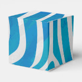 Zebra Blau und Weiß Geschenkschachtel (Rückseite)