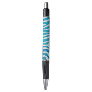 Zebra Blau und Weiß Kugelschreiber