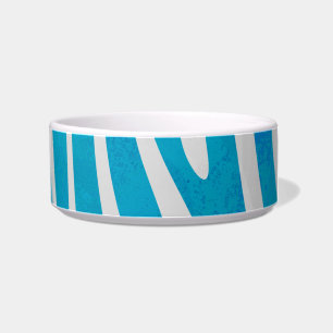 Zebra Blau und Weiß Napf