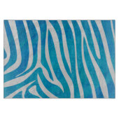 Zebra Blau und Weiß Schneidebrett (Vorderseite)