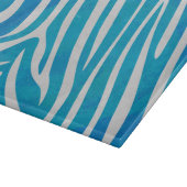 Zebra Blau und Weiß Schneidebrett (Ecke)