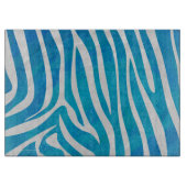 Zebra Blau und Weiß Schneidebrett (Vorderseite)