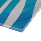 Zebra Blau und Weiß Schneidebrett (Ecke)