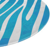 Zebra Blau und Weiß Schneidebrett (Ecke)