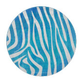 Zebra Blau und Weiß Schneidebrett (Vorderseite)