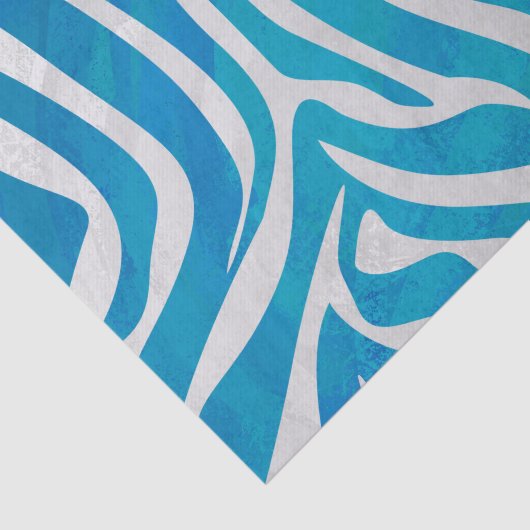 Zebra Blau und Weiß Seidenpapier (Ausschnitt)