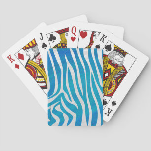 Zebra Blau und Weiß Spielkarten
