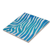 Zebra Blau-Weiß-Print Fliese (Seite)