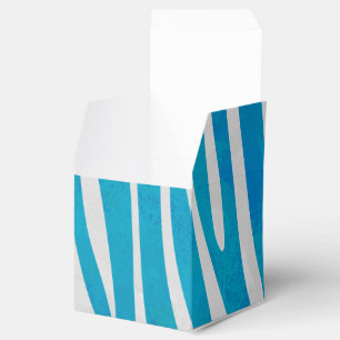 Zebra Blau-Weiß-Print Geschenkschachtel
