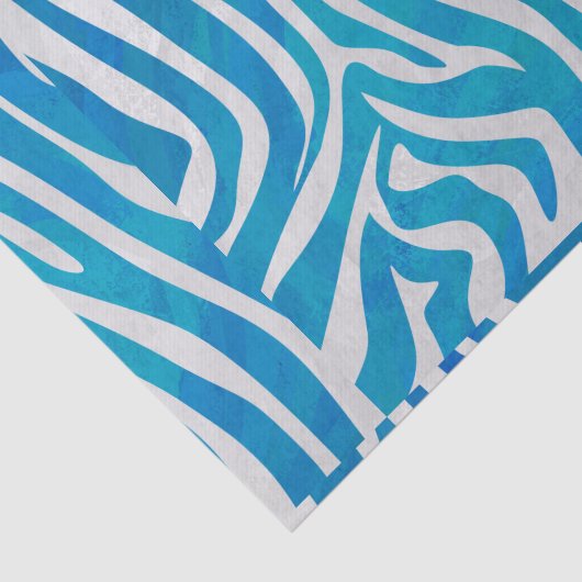 Zebra Blau-Weiß-Print Seidenpapier (Ausschnitt)