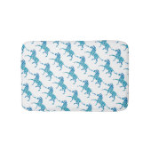Zebra Blau-Weiße Silhouette Badematte (Vorderseite)