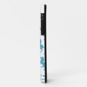 Zebra Blau-Weiße Silhouette Case-Mate iPhone Hülle (Hinten/Links)