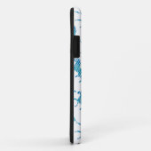 Zebra Blau-Weiße Silhouette Case-Mate iPhone Hülle (Hinten/Rechts)