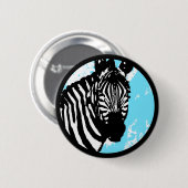 zebra. blaue Gruge. Kreis. Button (Vorne & Hinten)