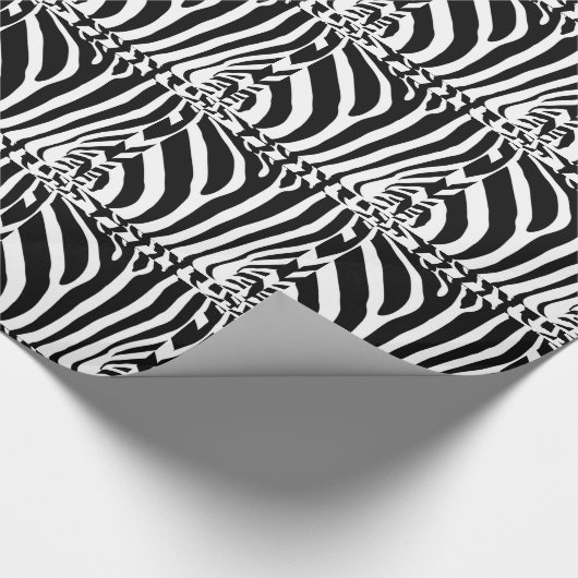 Zebra Blockmuster Geschenkpapier (Ecke)