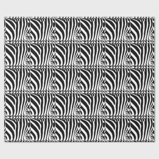 Zebra Blockmuster Geschenkpapier (Flach)