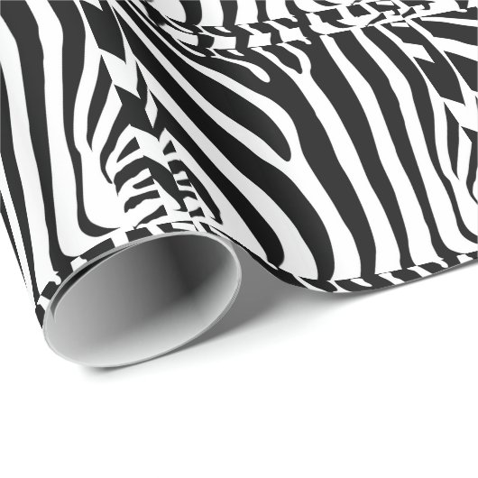 Zebra Blockmuster Geschenkpapier (Rolleneckpunkt)