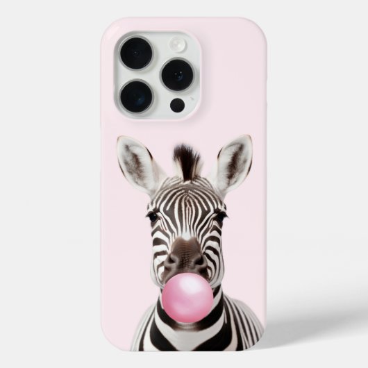 Zebra Blown Pink Bubble Gum Spielkunst Case-Mate iPhone Hülle (Rückseite)