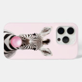 Zebra Blown Pink Bubble Gum Spielkunst Case-Mate iPhone Hülle (Rückseite (Horizontal))