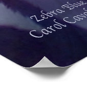 Zebra Blue Art Poster/Print Poster (Ecke)