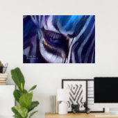 Zebra Blue Art Poster/Print Poster (Heimbüro)