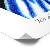 Zebra Blue Poster von Lee Vandergrift (Ecke)