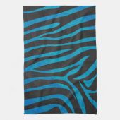 Zebra Blue und Black Print Handtuch (Vertikal)