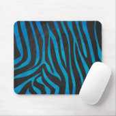 Zebra Blue und Black Print Mousepad (Mit Mouse)