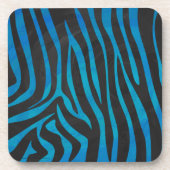 Zebra Blue und Black Print Untersetzer (Vorderseite)
