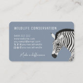Zebra Blue Visitenkarte (Rückseite)
