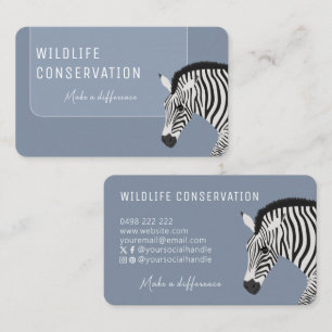 Zebra Blue Visitenkarte