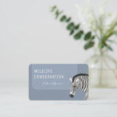 Zebra Blue Visitenkarte (Stehend Vorderseite)