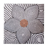 Zebra-Blume Fliese (Vorderseite)