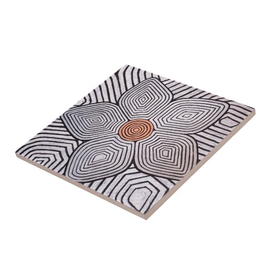 Zebra-Blume Fliese (Seite)