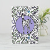 Zebra - böhmische Vergewaltigung Einladung (Stehend Vorderseite)