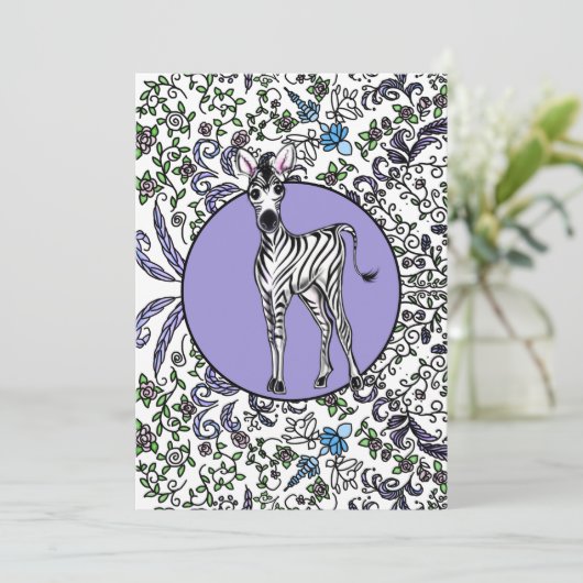 Zebra - böhmische Vergewaltigung Einladung (Stehend Vorderseite)