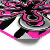 Zebra Border Personalisiert Wall Art Poster (Ecke)