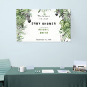 Zebra Botanical Baby Dusche Willkommen Banner (Messeveranstaltung)