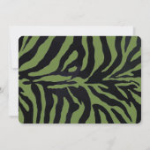 Zebra Botanical Baby Shower Rounded Einladung (Rückseite)