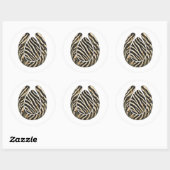 Zebra Botanical Hoofprint Nature Sticker (Blatt)
