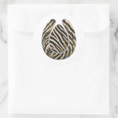 Zebra Botanical Hoofprint Nature Sticker (Tasche)