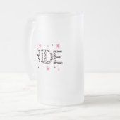 Zebra-Braut Mattglas Bierglas (Vorderseite Links)