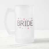 Zebra-Braut Mattglas Bierglas (Links)