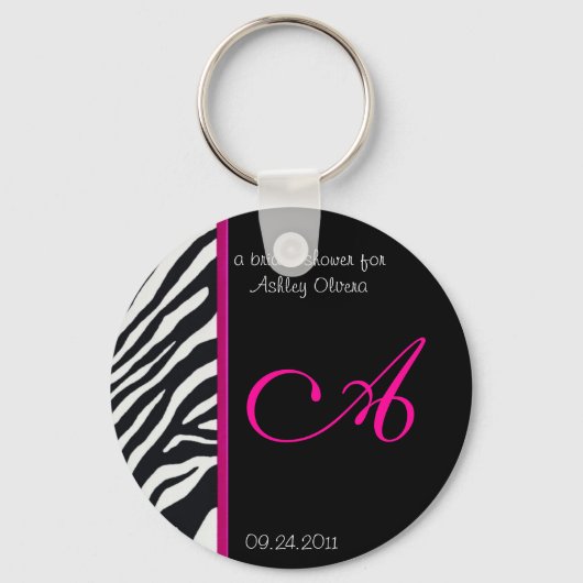 Zebra Brautparty Schlüsselanhänger (Vorderseite)