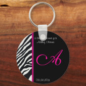 Zebra Brautparty Schlüsselanhänger (Vorderseite)